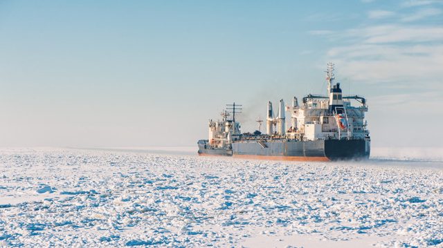 First container ship from China docks in UK via Arctic shortcut