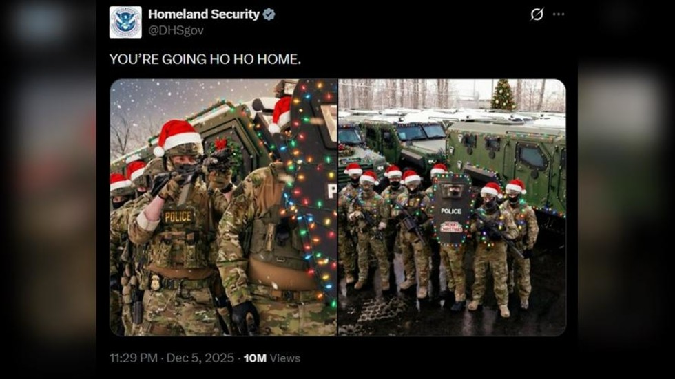 ‘Santa’ Trump sends immigrants home in Christmas deportation memes