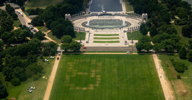 ’86 47′ Message Carved Into National Mall Grass Days Before Trump Birthday Event