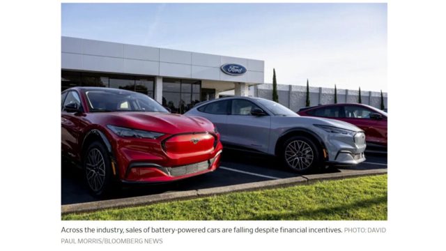 Few Want EVs Even with Deep Discounts and Incentives