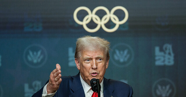Trump at Olympics EO Signing on Drop in Foreign-Born Workers: ‘We Want to Take Care of Our American Workers’