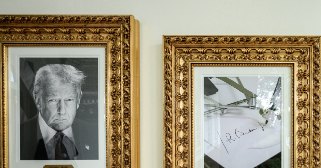 Trump Hangs Portraits of Presidents in Rose Garden Showing Biden as ‘Autopen’