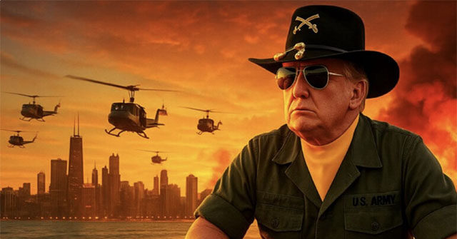 Trump Trolls Illinois Politicians and Critics with Iconic War Film Image