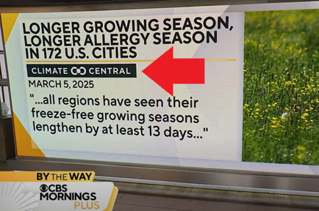 REPORT: CBS News Uses Reporting Produced by an Outside Climate Change Group Called ‘Climate Central’