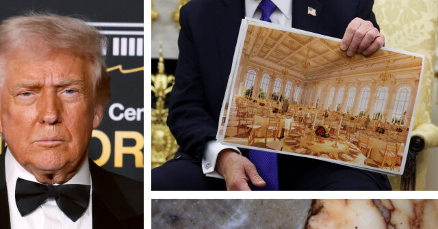 Trump Shops for Marble and Onyx for White House Ballroom