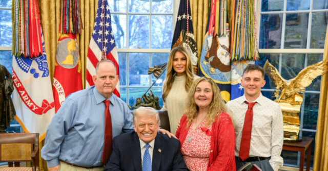 President, First Lady Meet with Family of Wounded Guardsman Andrew Wolfe