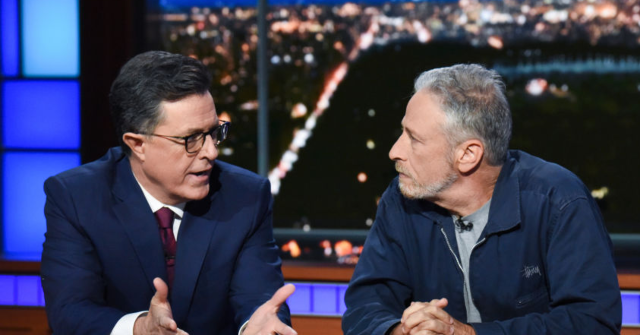 Nolte: Jon Stewart and Stephen Colbert Make Jimmy Kimmel’s Suspension All About Stewart and Colbert