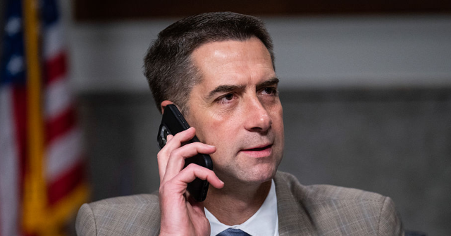 Exclusive — Sen. Tom Cotton Shoots Back at Anti-Columbus Day Posts from Democrats: ‘Feel Free to Leave’
