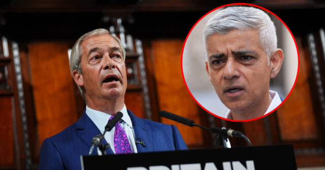 ‘Coward’ Sadiq Khan Refuses to Debate Nigel Farage on London Crime Wave