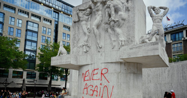 WATCH: Trans Pro-Palestine Protester Defaces Dutch National War Memorial