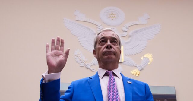 Farage Tells Congress UK Has Become Like North Korea, Urges U.S. to Stand Up Against Censorship in Britain