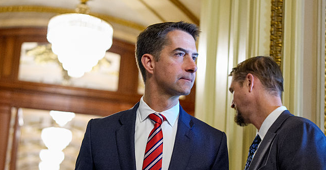 Exclusive: Sen. Cotton Calls Schumer a ‘Disgrace’ for Prolonging Shutdown to Feed His ‘Deranged Hatred’ of Trump