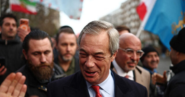 Farage Backs Trump Iran Intervention, Hails Persian ‘Freedom Fighters’ at Protest Rally