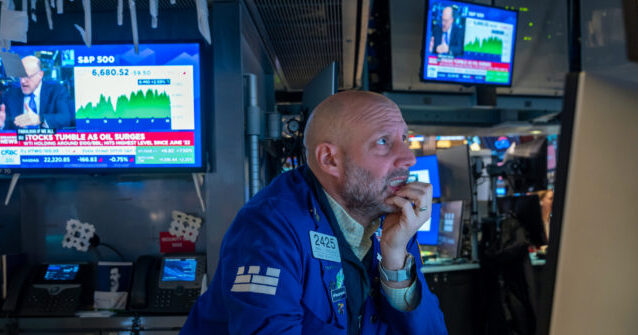 Stocks Trim Losses After Oil Price Spike