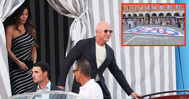Report: Jeff Bezos, Lauren Sánchez, VIP Guests Forced to ‘Run Away’ from Venice Wedding Venue amid Rise in Protests