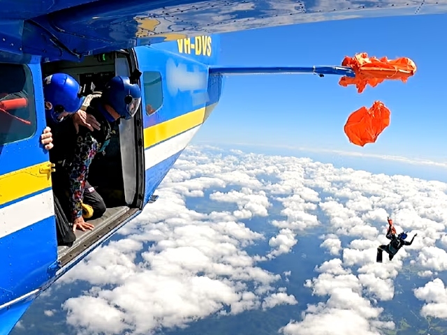 Watch: Australian Skydiver Cheats Death After Parachute Wraps Around Plane Wing