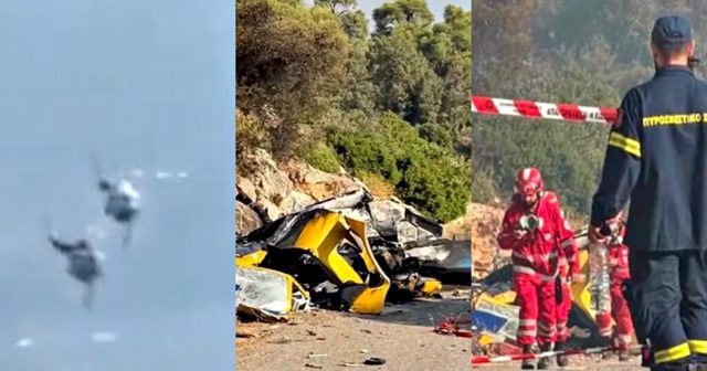 SHOCK VIDEO: Two Helicopters Collide Mid-Air in Greece While Fighting Wildfire, Leaving 2 Dead