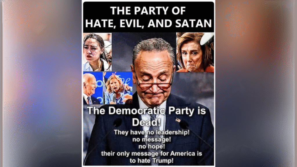 Trump Excoriates the Democrat Party on Truth Social: “The Democratic Party Is Dead!… The Party of Hate, Evil, and Satan”