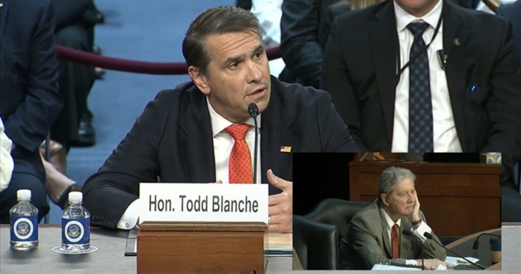 JUST IN: Senate Judiciary Committee Advances Acting Attorney General Todd Blanche’s Nomination