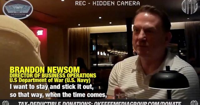 Senior Pentagon Advisor Caught on O’Keefe Hidden Camera Bashing President Trump No Longer Employed at Department of Navy
