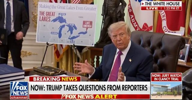 President Trump Signs Executive Order Renaming Lake Ontario to “Lake America” – And Explains Why (VIDEO)