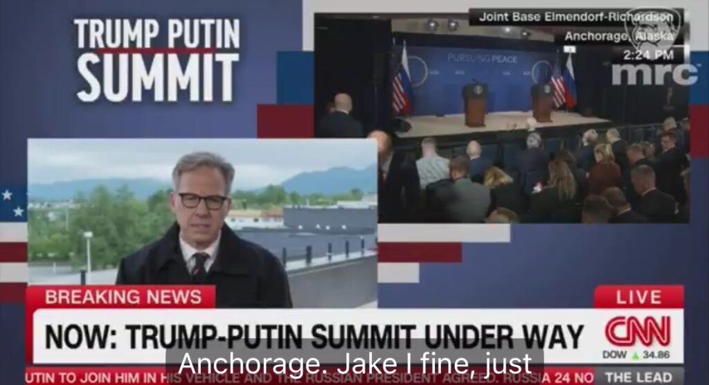 Hot Mic Catches an Angry Jake Tapper During Trump-Putin Meeting in Alaska (VIDEO)