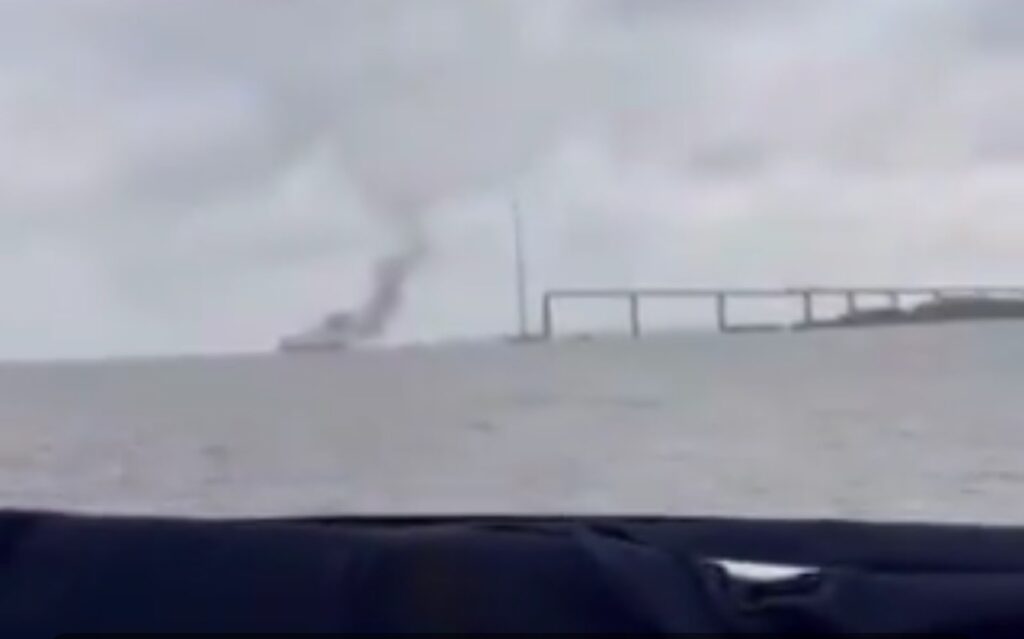 Cargo Ship Explodes in Baltimore Harbor in Maryland (VIDEO)
