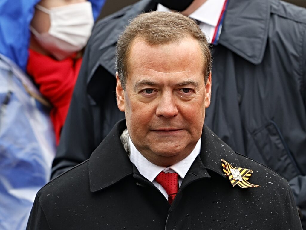Russia’s Medvedev Says ‘We’re Not Crazy’ and Calls for Global Calm