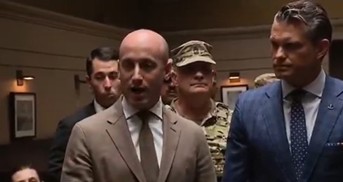 WATCH: Stephen Miller Savagely Roasts Screaming “Hippie” Protesters Furious Over Trump’s DC Takeover During Press Conference at Union Station in DC