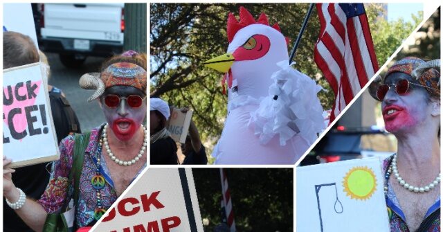 WATCH: Horned Non-Binary No-Kings-Day Protester in Texas Taunts Pro-Trump Counter Protester