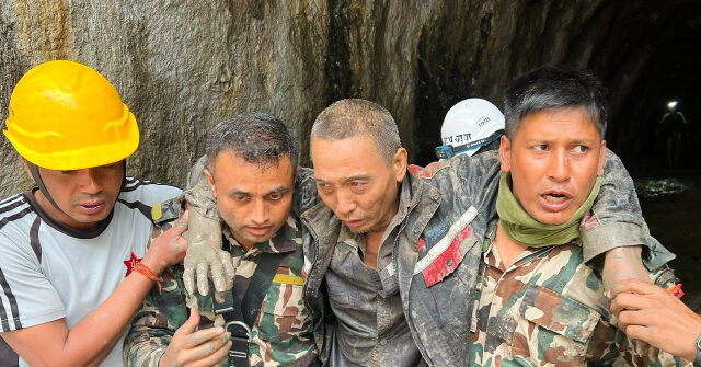 VIDEO — Nepal: Two People Rescued 10 Days After Being Trapped by Massive Floods and Landslides