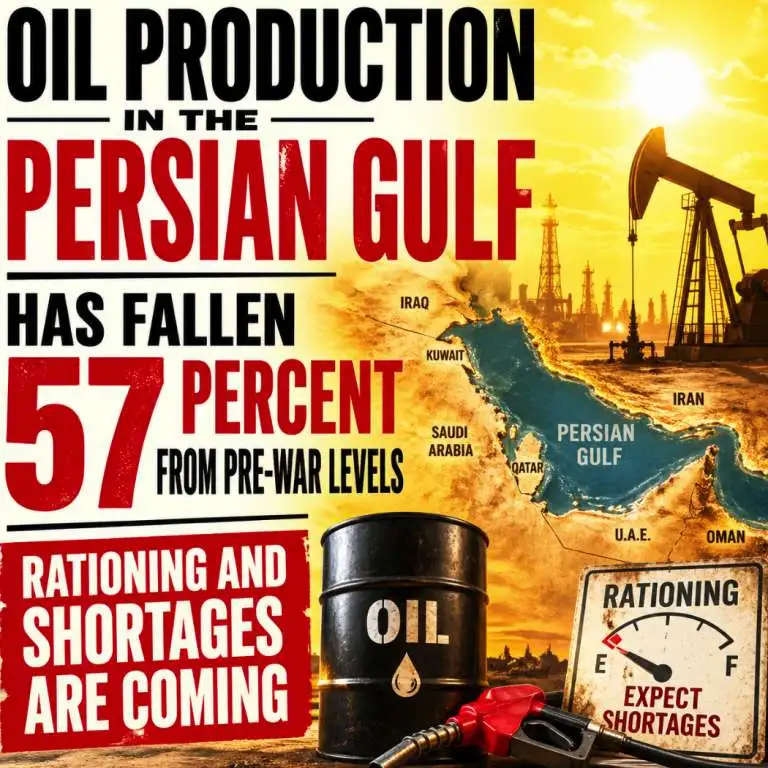 Oil Production In The Persian Gulf Has Fallen 57 Percent From Pre-War Levels – Rationing And Shortages Are Coming