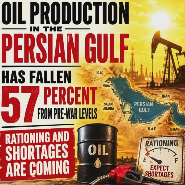 Oil Production In The Persian Gulf Has Fallen 57 Percent From Pre-War Levels – Rationing And Shortages Are Coming
