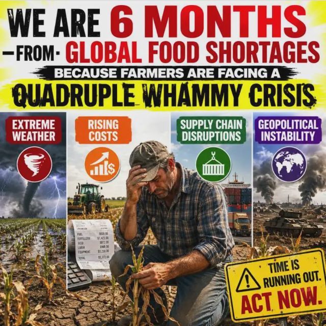 We Are 6 Months From Global Food Shortages Because Farmers Are Facing A Quadruple Whammy Crisis