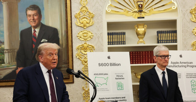 Trump and Apple CEO Tim Cook Announce $600 Billion Total Investment in America