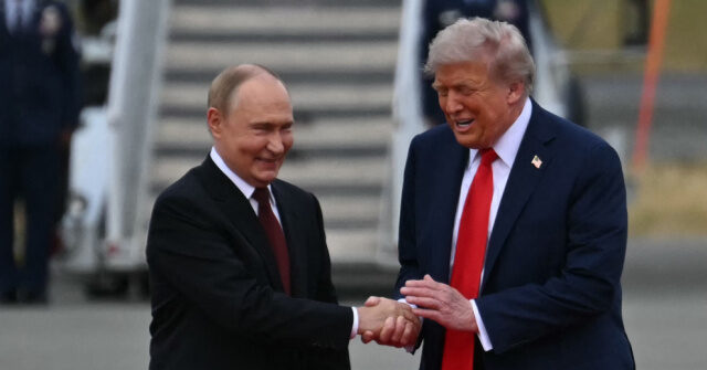 Trump, Putin Greet Each Other with Handshake in Alaska, Ride to Summit Together in ‘Beast’