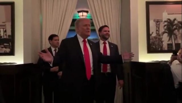 President Trump Celebrates DC Crime Fighting Success by Going Out for Dinner; Stares Down Hamas Supporting Code Pink Protesters Who Heckled Him Inside Restaurant in Security Breach