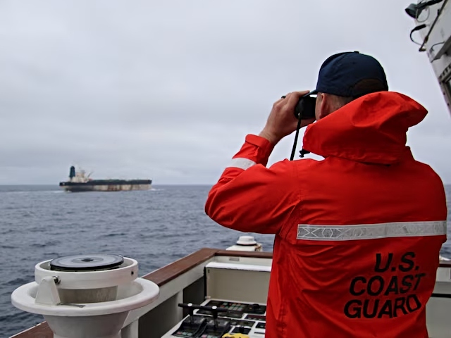 U.S. Forces Board, Seize Rogue Russian-Flagged Tanker in North Atlantic Sea