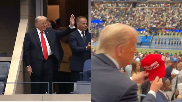 WATCH: Trump Signs Hats, Interacts with Supporters at US Open Finals – Later Tells Reporters Liberal Fans Turned Out to be “Great”