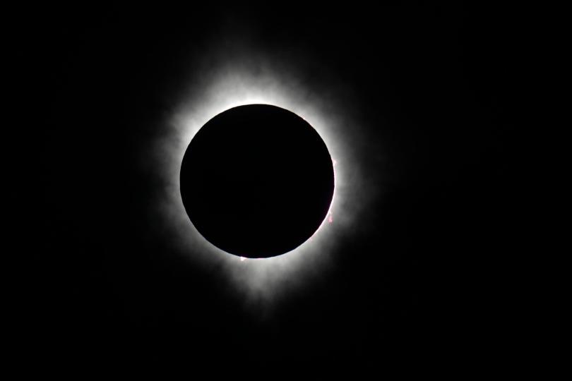 The moon covers the sun during a total solar eclipse, as seen from Fort Worth, Texas, April 8, 2024. / Credit: AP Photo/LM Otero