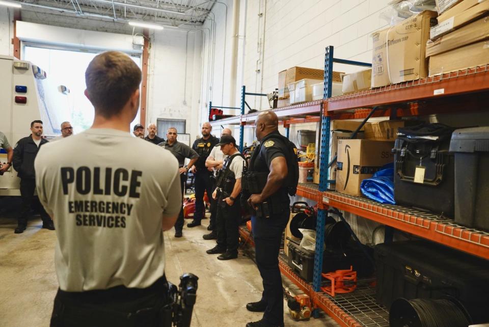 OPD's Emergency Services Unit, working hard to ensure all equipment needed to support residents and visitors of Orlando is ready.