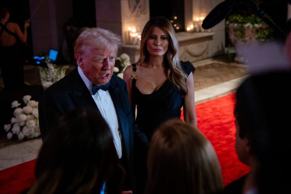 President-elect Donald Trump and Melania Trump on New Years Eve