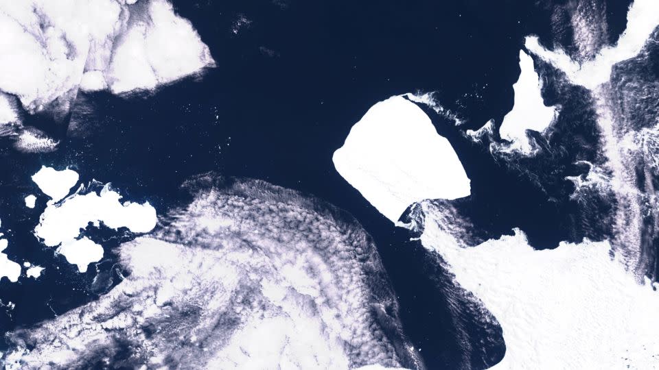 A satellite image of A23a in Antarctica taken in November 2023. - European Union/Copernicus Sentinel-3/Handout/Reuters