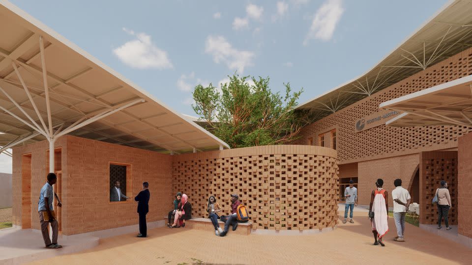 A rendering of the new Goethe-Institut in Senegal's capital, Dakar. - Kéré Architecture