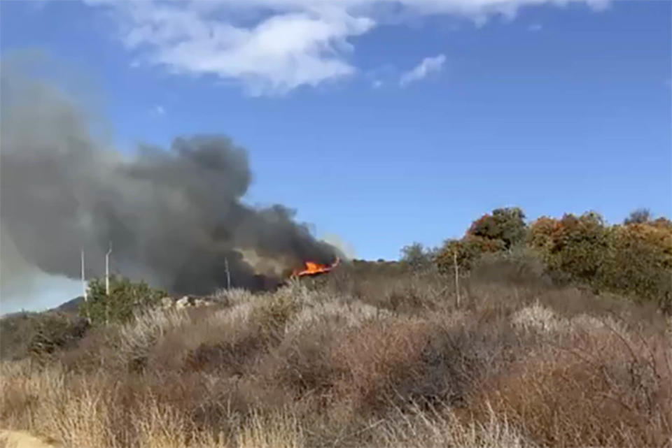 The sight of flames sent Beni Oren and his friends running. (Courtesy Beni Oren)