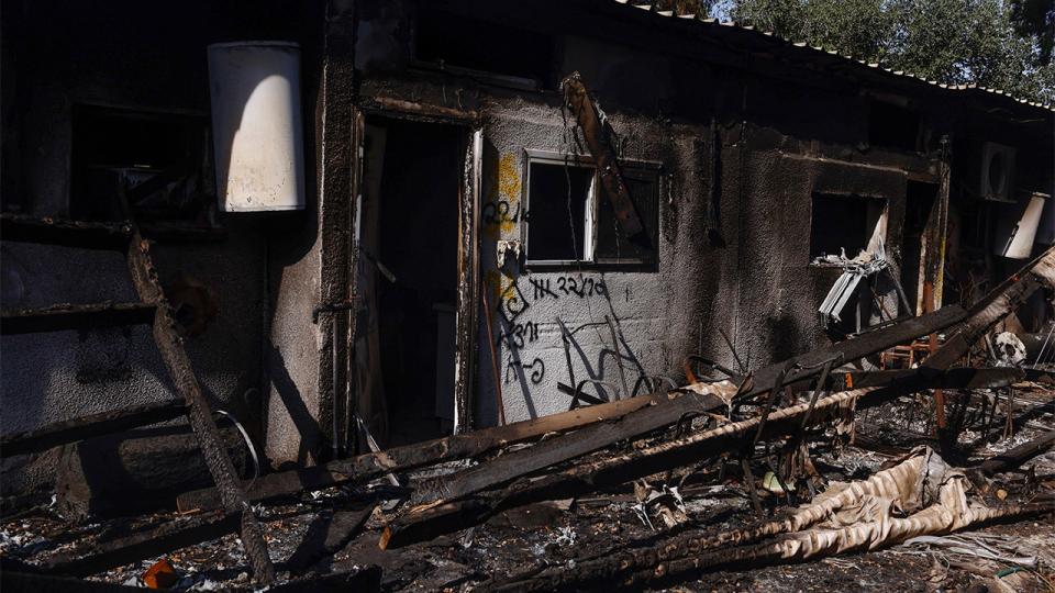 A home destroyed during conflict.