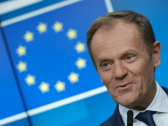 BRUSSELS, BELGIUM - MARCH 21: European Council President Donald Tusk speaks to the media at the end of the first of a two-day summit of European Union leaders on March 21, 2019 in Brussels, Belgium. Leaders discussed British Prime Minister Theresa May's request for an extension of the deadline for the United Kingdom's departure from the EU, or Brexit. (Photo by Sean Gallup/Getty Images)