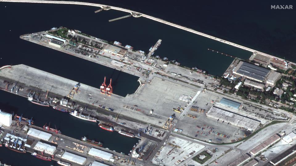 An overview of the naval facility at Tartus on January 6.