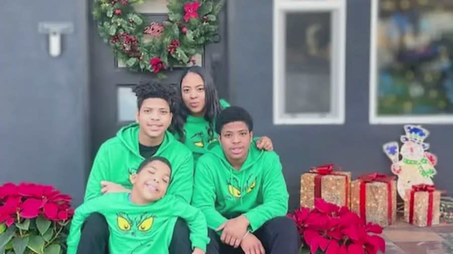 The Roberts Family is seen in a photo posted to a GoFundMe page that's helping them rebuild. (GoFundMe)