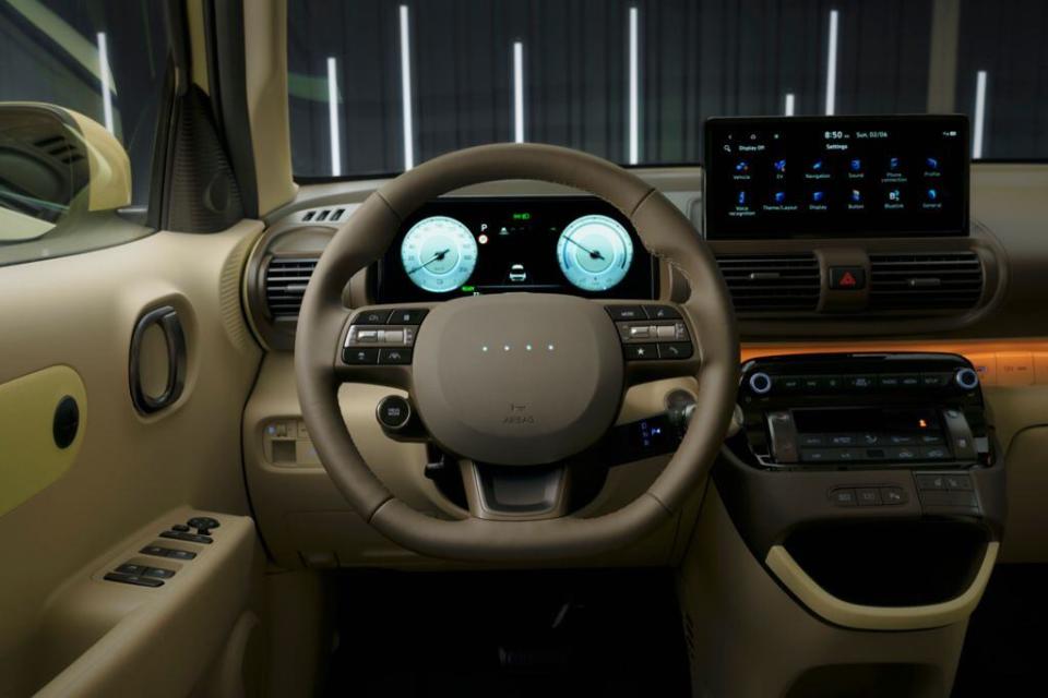 All versions of the Inster have two 10.25-inch screens, one for the instrument cluster and a touchscreen for infotainment features.